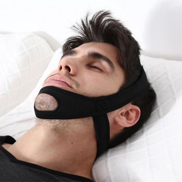 Justerbar Anti Snore Strap Bälte Sovande Stopp Snarkning Huvudband