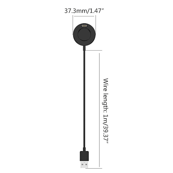 Usb-ladekabeldocka för -garmin Forerunner 745 Approach S62 S60 X10 Quatix 5