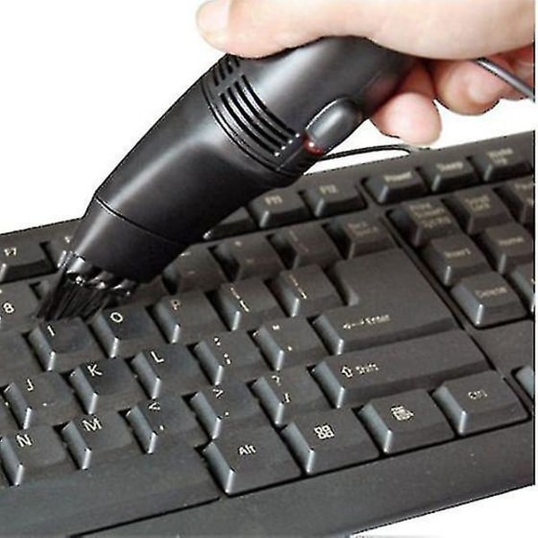 Mini Usb Vacuum Keyboard Støvrenser for bærbar PC - Family Office PC Keybard Cleaner Verktøy-svart