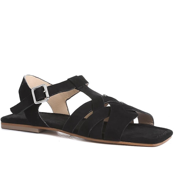Jones Bootmaker Lyla flate sandaler for kvinner black uk 7