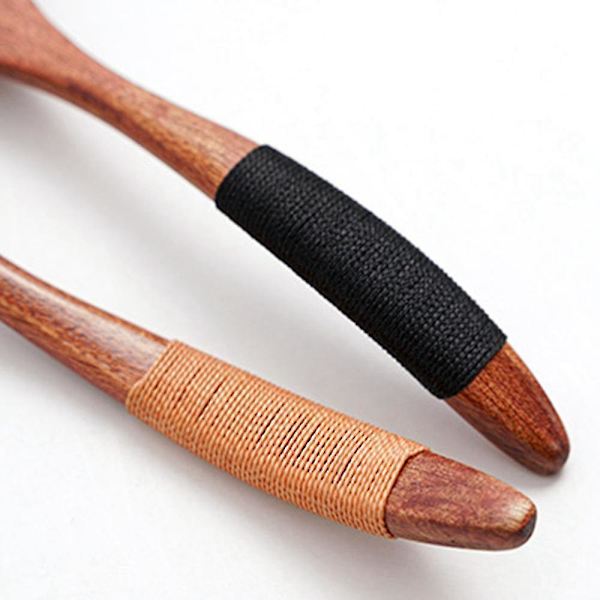 2 st hushållsträbestick japansk böjd trä oval sked