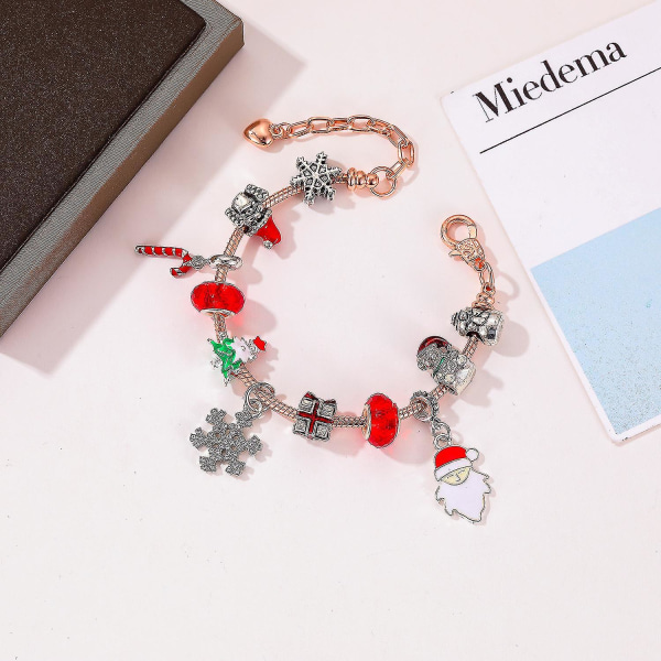 Adventskalender Jul 24 Dager Nedtelling Kalender Diy Anheng Armbånd Overraskelse Blind Box Julegaver