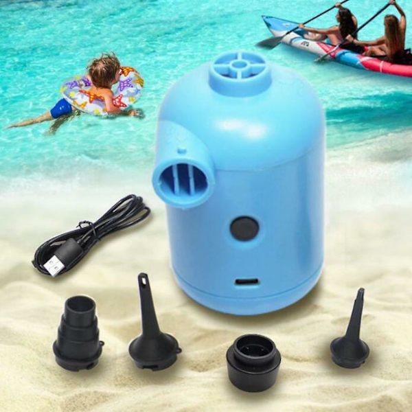 USB Elektrisk Luftpump för Poolflottar, Båtar, Luftmadrasser, Bilpump, Uppblåsbara