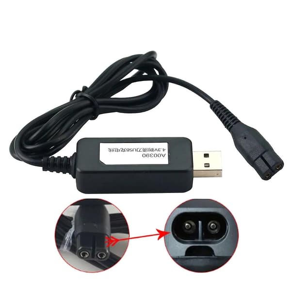 4,3V USB-strømadapter ladekabel for One Blade barbermaskin