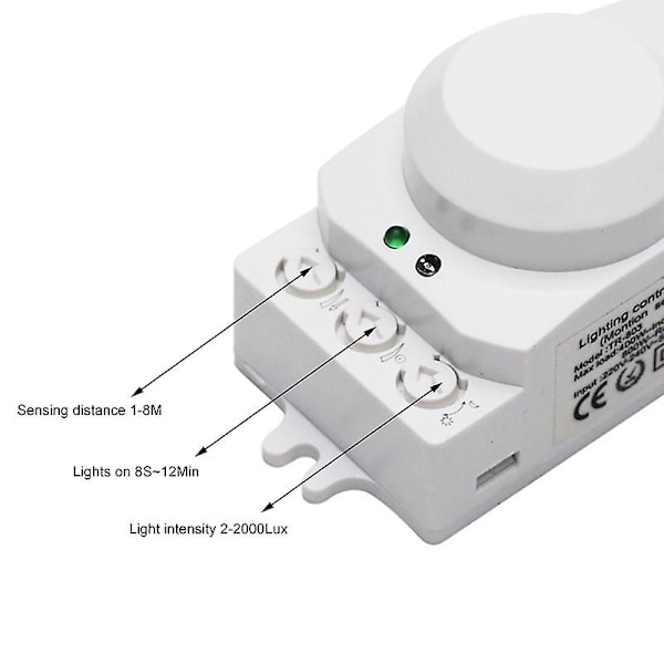 Bevægelsessensor Sensor Switch Led 360 Grader Menneskekropssensor Lyskontakt Smart Hjem