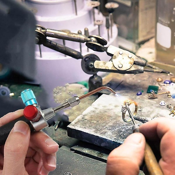 Smykker Jewelers Micro Mini Gass Little Torch Welding Lodding Kit Verktøy med 5 tips