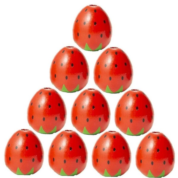 Polymer leireperler 20 stk Jordbærfrukt Håndlagde perler for jenter Smykkefremstilling DIY Armbånd Halskjede Øredobber