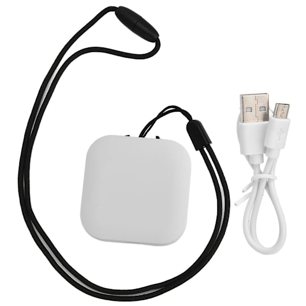 Bærbar, bærbar luftfukter med dobbelthodet karbonbørste og negativ iongenerator - 1000W, USB-kabel inkludert (hvit)