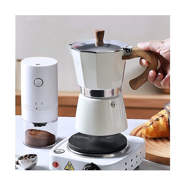 Kaffe Perkolator, Moka Perkolator Italiensk Kaffeebryggare 6 Koppar/10 Oz Spisplatta Espressobryggare För Gas Eller Elektrisk C