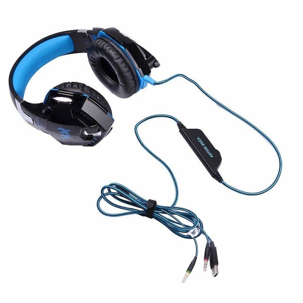 Hvert G2000 Pro Game Gaming Headset Usb 3.5mm Led Stereo Pc Hodetelefon Mikrofon.