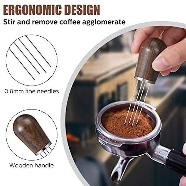 6 stk. espressokaffe-omrører, kaffebørste-sæt, espressobørste-sæt, espressotibehør, espresso