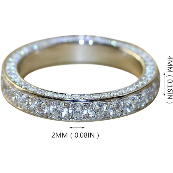 Snabb shopping Delikat Dam Fingerring Kompanjon Dam Full Klassisk Dam Ringar Flickor Diamantringar Ringar Ringar Smycken Dam 9
