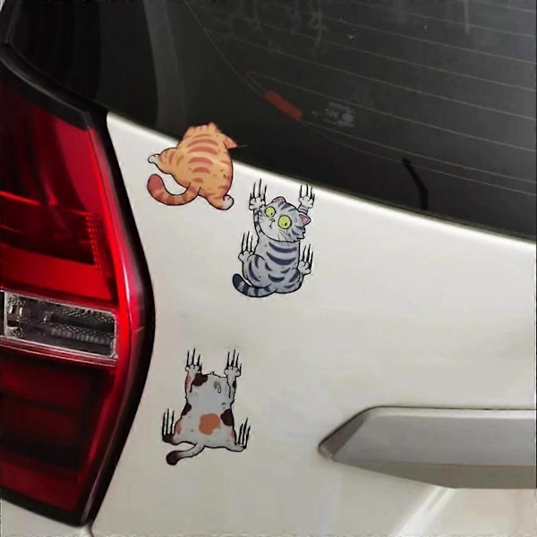 Vanntett Klistremerker Personlige Bilstikker Scratch Cat Vinyl Bilstikker