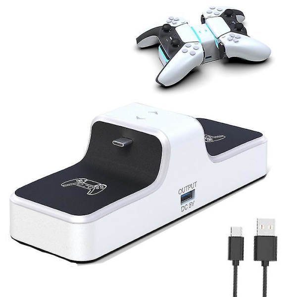 Laddare för Sony Playstation5 trådlös handkontroll USB Dual Fast Charging Cradle Dock Station