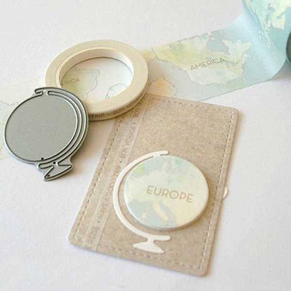 Globe Metal Skæredør Støbeskabel Scrapbooking Diy Album Stempel Papirkort Prægningsdekor