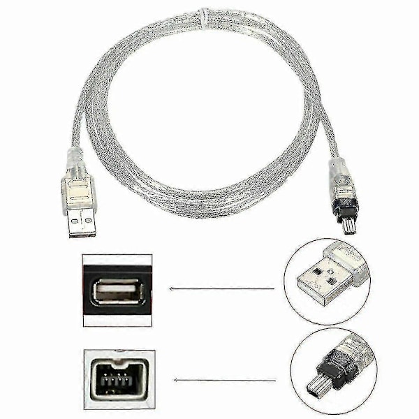 For Mini DV Minidv USB Datakabel Firewire IEEE 1394 HDV Videokamera for redigering PC 2024-ny