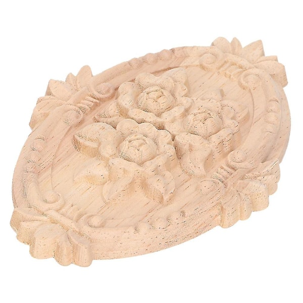 Soikea kukkakuvioitu koristeellinen huonekalukoriste (13*9cm)