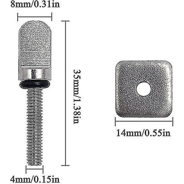 Surfbrætter Finskrue Longboard Finskrue Paddle Finskrue Rustfrit stålskrue Surfbrættilbehør til surfbræt, Paddle Boardlong Board4stk)