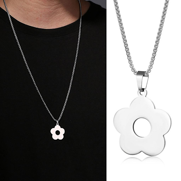 Blomsteranheng Halskjeder Rustfritt Stål Blomsteranheng Choker Blomstersmykker