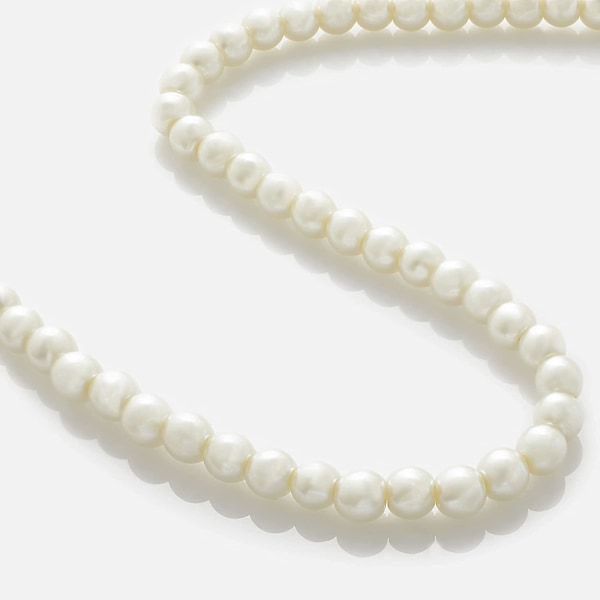 Rund imitation pärla choker halsband bröllop pärla halsband för Yetsye brudar vit