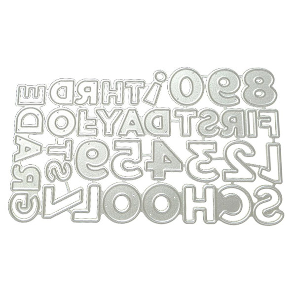 Første skoledag metal skæredøre håndværk skæredøre stencil diy scrapbooking album papir kortfremstilling skabelon form prægning dekoration