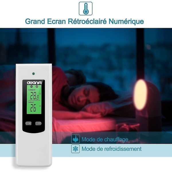 Tcgg-prise termostat Dambiance Sans Fil Avec Tlcommande Pour Radiateur Electrique Et Climatiseur Mobile
