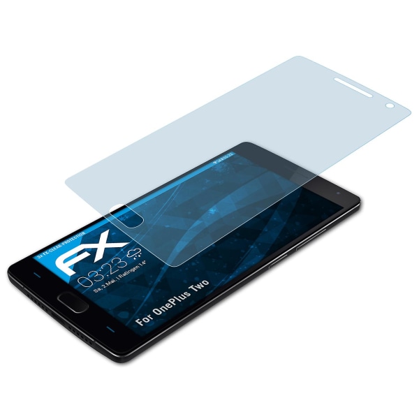atFoliX 3x Schutzfolie Compatibel OnePlus Two Displayschutzfolie klar