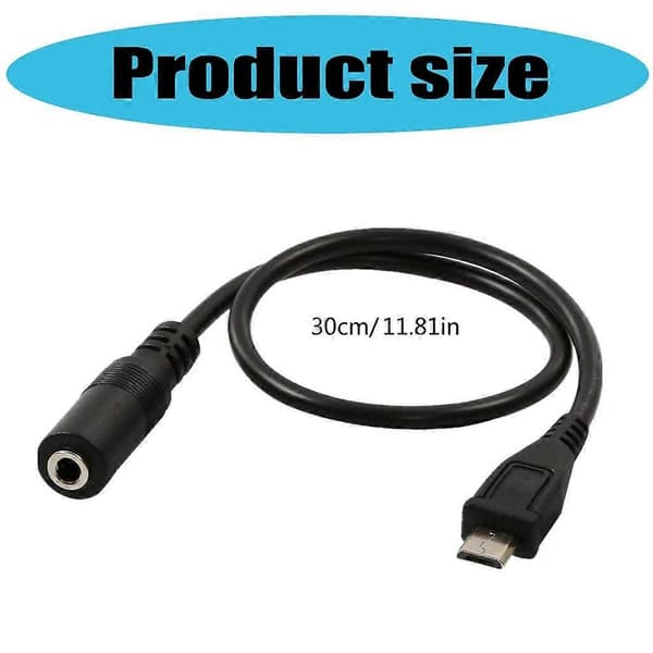 Micros USB 5P Adapterkabel 3,5 mm Hun Audios Kabelledning til Clip Mikrofoner