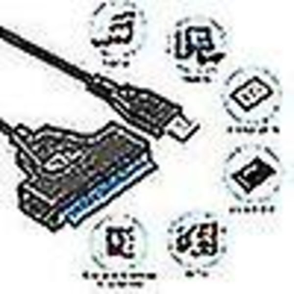 Type-c til Sata7+15pins Easy Drive-kabel Usb3.1 til Sata 2,5 tommers seriell harddiskdatakabel