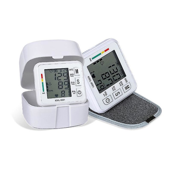 Automaattinen LCD-digitaalinen ranteen verenpainemittari kotiterveydenhuollon työkalu