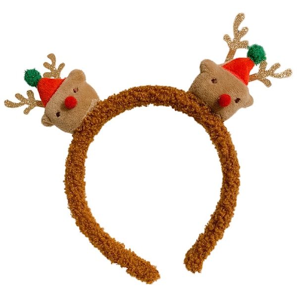 Jule-Tisi Pluss Hodebånd Elg Snømann Lam Hårbånd Høst Og Vinter Kvinners Hårpakke Hodebånd Hårbånd Hårspenne christmas elk scrunchie