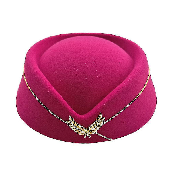 Efterår Vinter Flyselskab Stewardesse Hue Imitation Uld Uniform Fly Stewardesse Hue Cosplay Scene Udføre Kvinder Damer Hue Ny rose