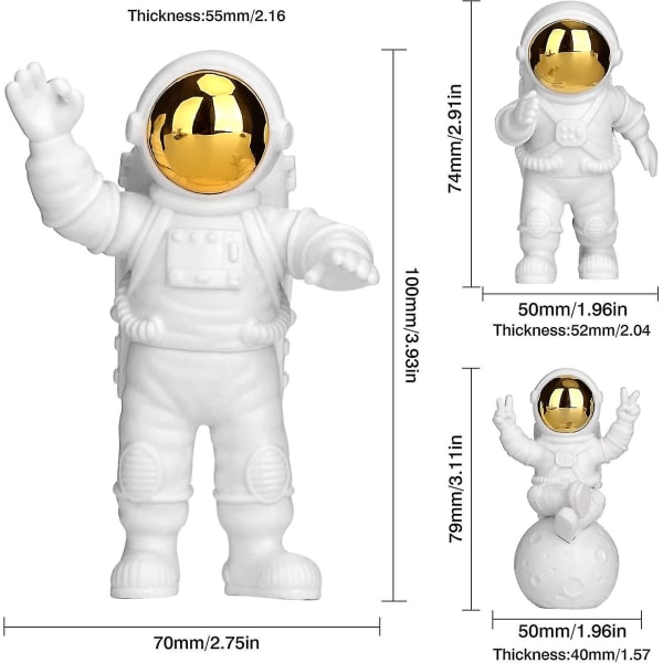 Ornements D'astronaute, Anniversaire Astronaut Decoration, Statue Astronaut, Figure Astronaut Gateau, Astronaut Resine, Decoration Gateau Astronaut
