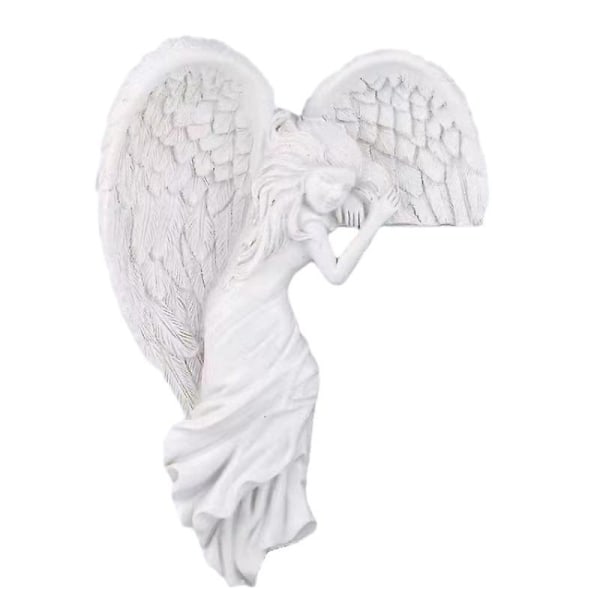 Dörrkarm Änglavingar Skulptur, Änglar Dörrkarmar Dekoration, 3D Staty Hemkonst Väggdekoration Resinfigurer Ornament, för Utomhus Trädgård Vardagsrum Sovrum Kontor