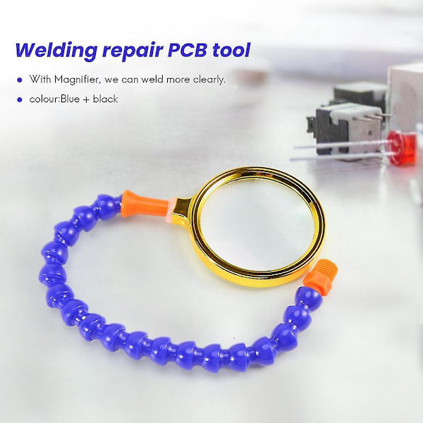 Benkvise bordklemme loddestasjon med 5 stk fleksible armer loddeboldeholder Pcb sveising R