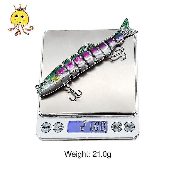 Flerfärgad Vacker 130mm Svart Liten Fiske Mjuk Bete 20.0g Multi-ledat Bete