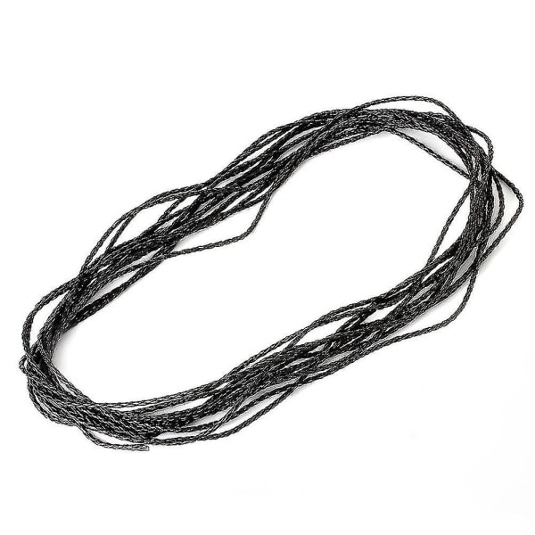 9m svart skinnflettet strengkjede 3mm halskjede tau for smykker