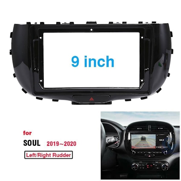 9 tums 2 Din bilstereo radio fascia ljud dvd gps mp5 panel ram dash adapter monteringssats för Soul