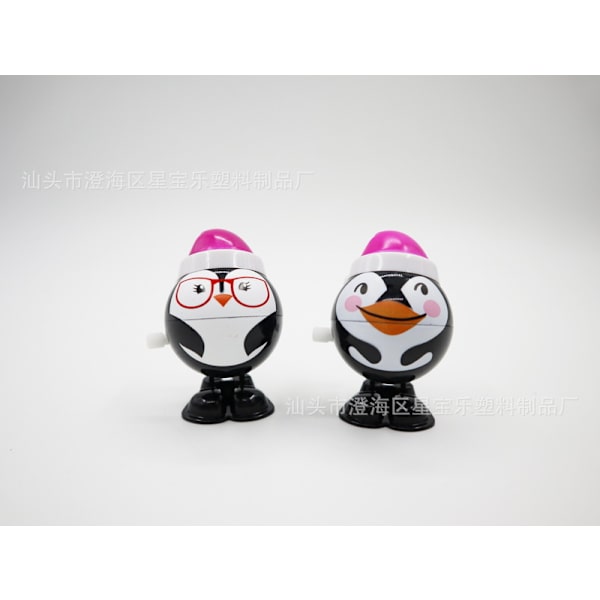 Vind-upp leksaker för barn, Vind-upp gående jultomte älg vind-upp leksaker, julklappar open-mouthed jumping penguin