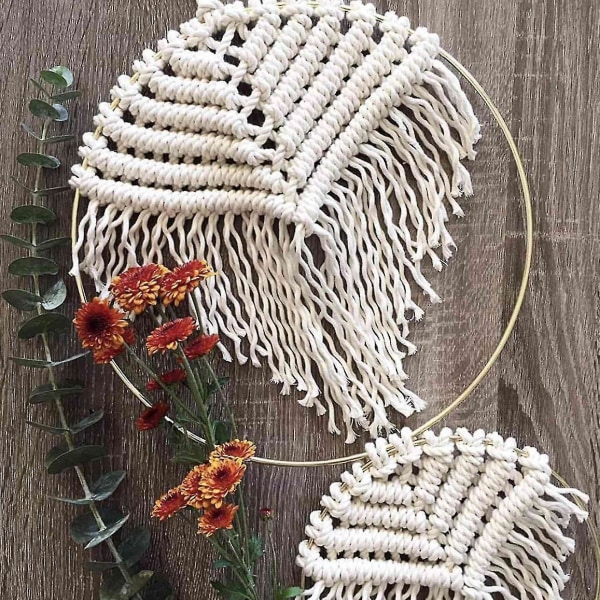 12 stk. 4 tommer Macrame Hoops Ring Floral Hoop Crafts Hoops Macrame