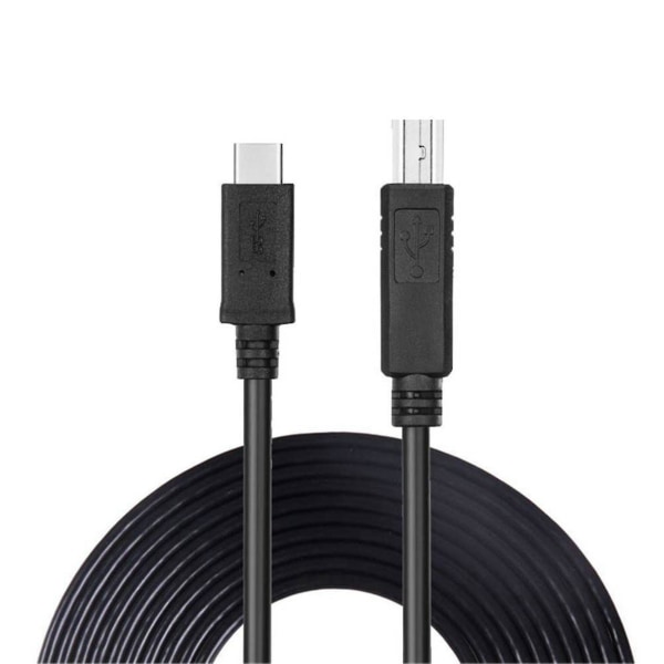 2x USB-C USB 3.1 Typ C hane till USB2.0 USB B hane datakabel 1m