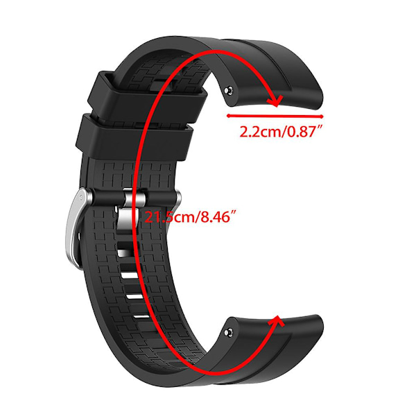 Rutiga silikonarmband för Huawei Watch 3, droppsäkra och svettsäkra armband
