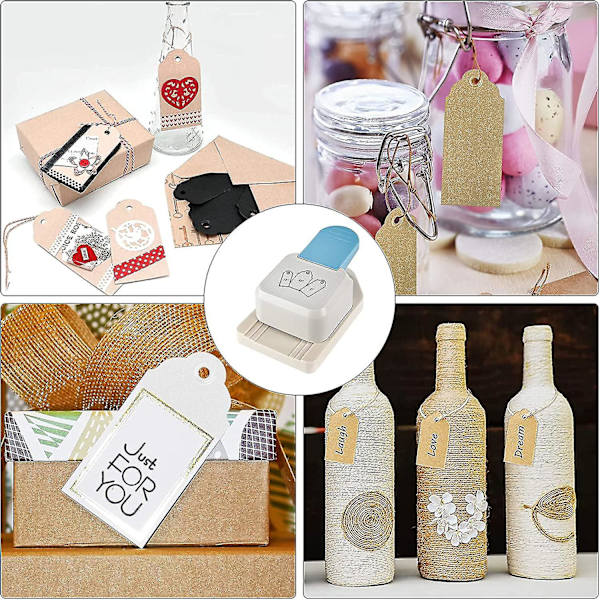 Etikettstans, 3 i 1 Hantverkspstans för Bokmärken, Korttillverkning, DIY-projekt, Scrapbooking