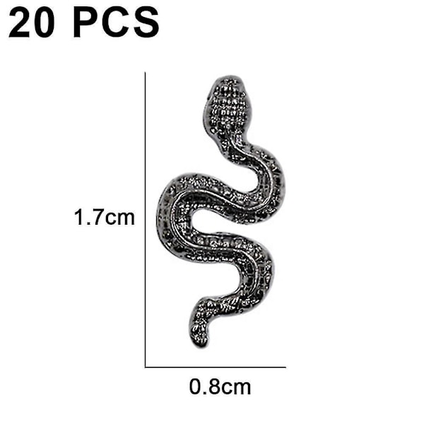 3D orm nagelcharmslegering orm våg kristall strass naglar för nagelkonst dekoration diy
