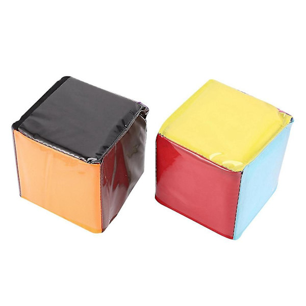 2x Barn DIY Utbildningsspel Tärningar Småbarn Ficktorg Baby Torg Leksak För Undervisning