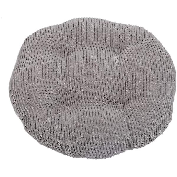 Rund stolsdyna Stolsdyna för inomhus utomhus Dekorativ dyna för uteplats Tatami Hemmakontor Trädgård Ljusgrå S, 30 * 30cm