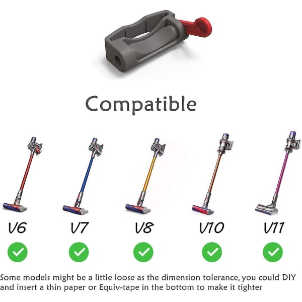 Til/fra-knap-kontrolklemme kompatibel med Dyson V6 V8 V7 V10 V11 Absolute/animal/motorhead støvsuger, låser tænd/sluk-knappen i til/fra-tilstand