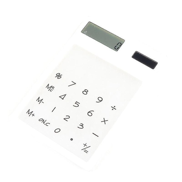 Ultra Slim Mini Transparent Solar Powered Lcd Touh Screen Student Calculator