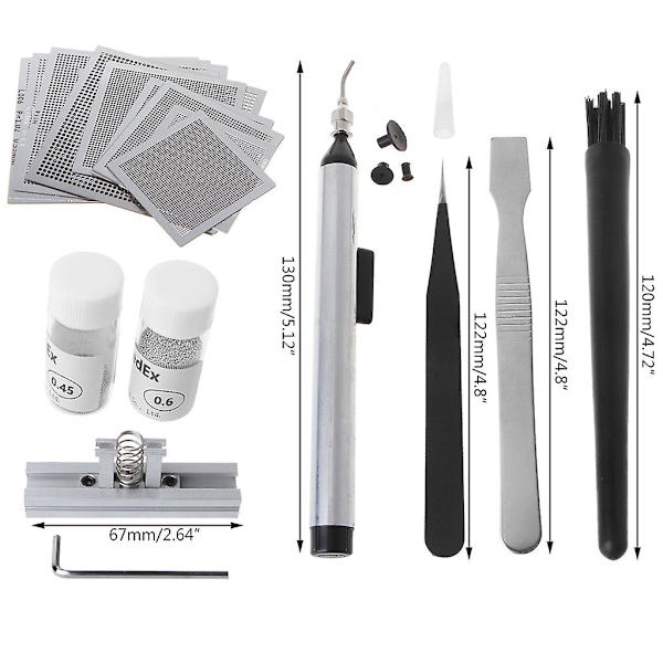 Bga Reballing Stencils Solder Paste Tin Balls Station Steel Mesh For Smt Rework