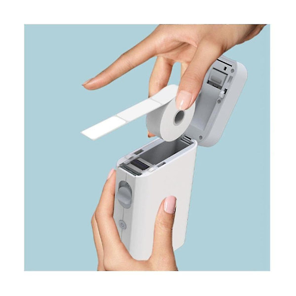 Mærkeprinter med bånd - Termisk mærkeprinter, bærbar Bluetooth USB genopladelig mærkeprinter